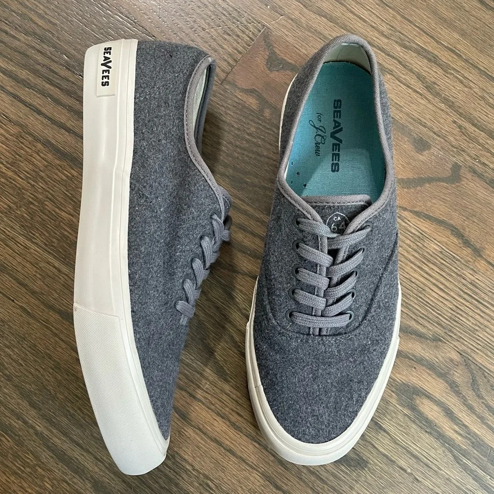 SeaVees for J.Crew Legend Sneakers Grey Wool
